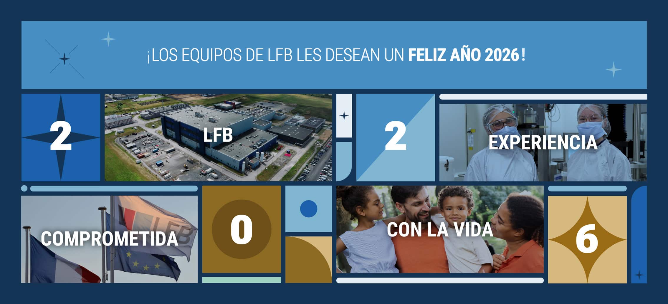 LOS EQUIPOS DE LFB LES DESEAN UN FELIZ AÑO 2026! LFB experiencia comprometida con la vida